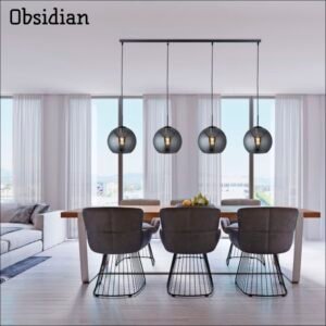 Candeeiro Obsidiano pendente de Fumaça